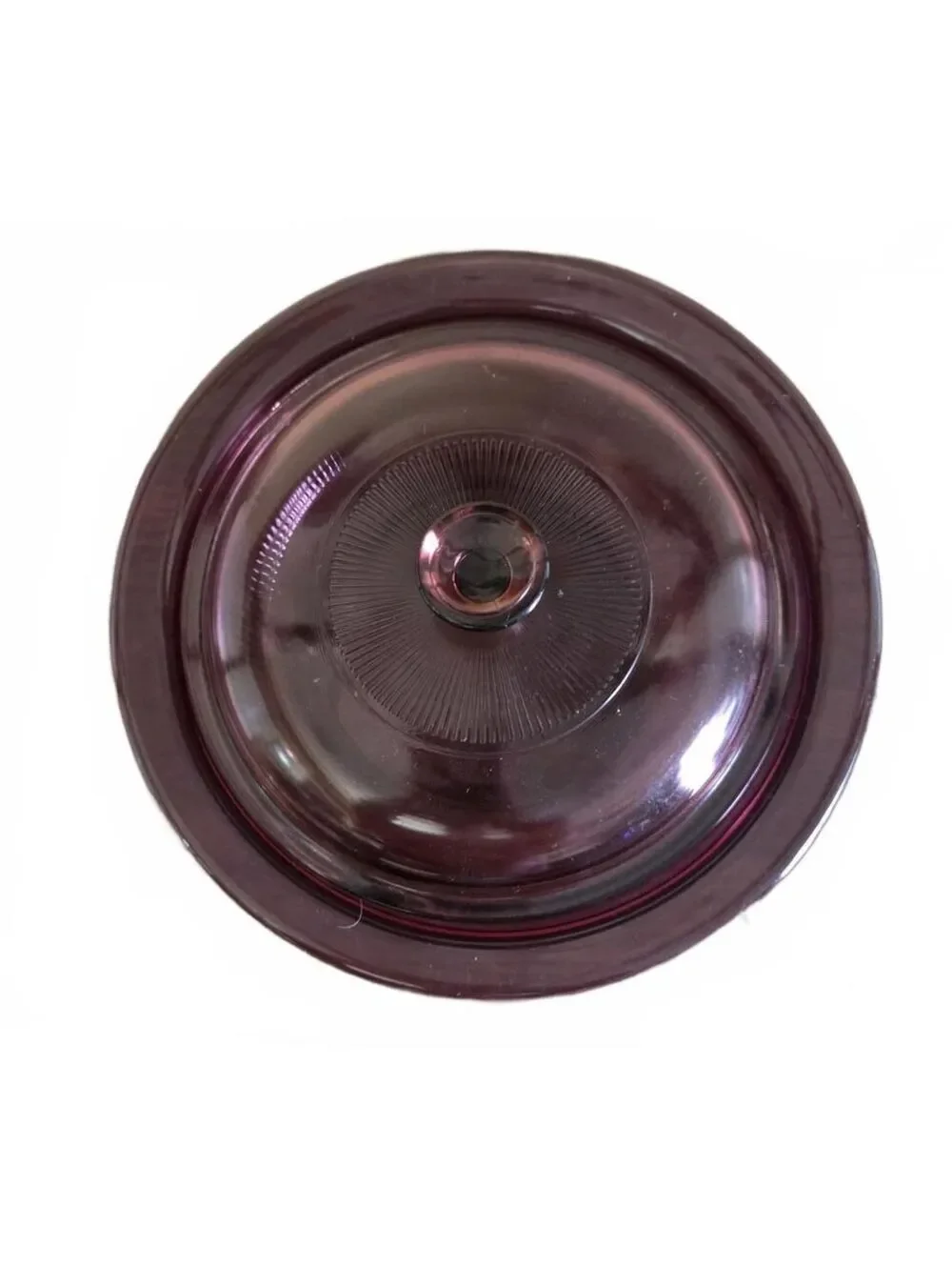 Vintage Corning Visions Cranberry Casserole Dish 1Qt V-31-B